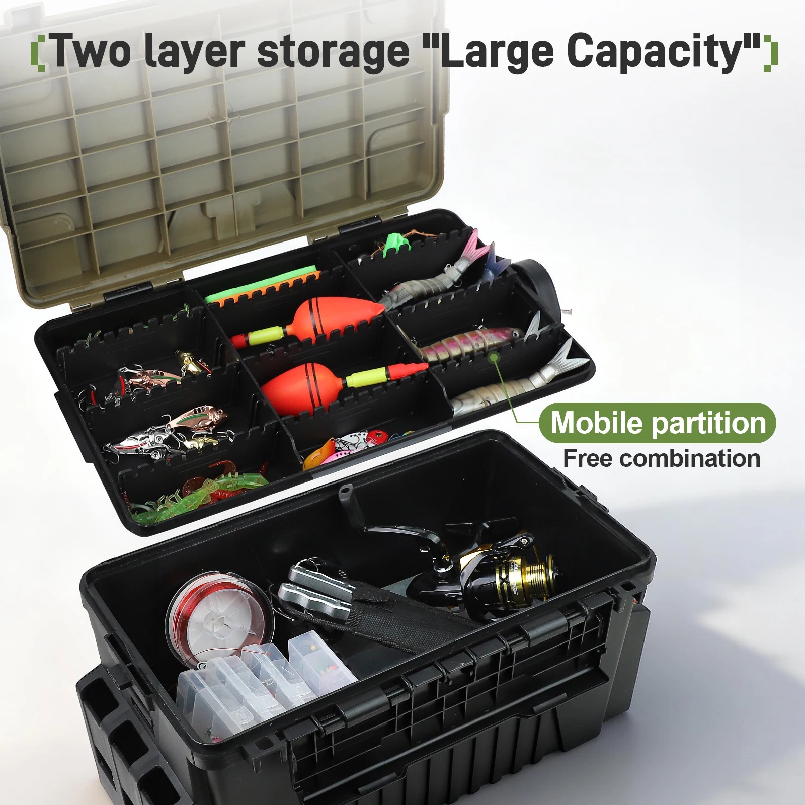 Visgerei-doos met dubbele laag - Fishing Kayak Crate recensie en prijs